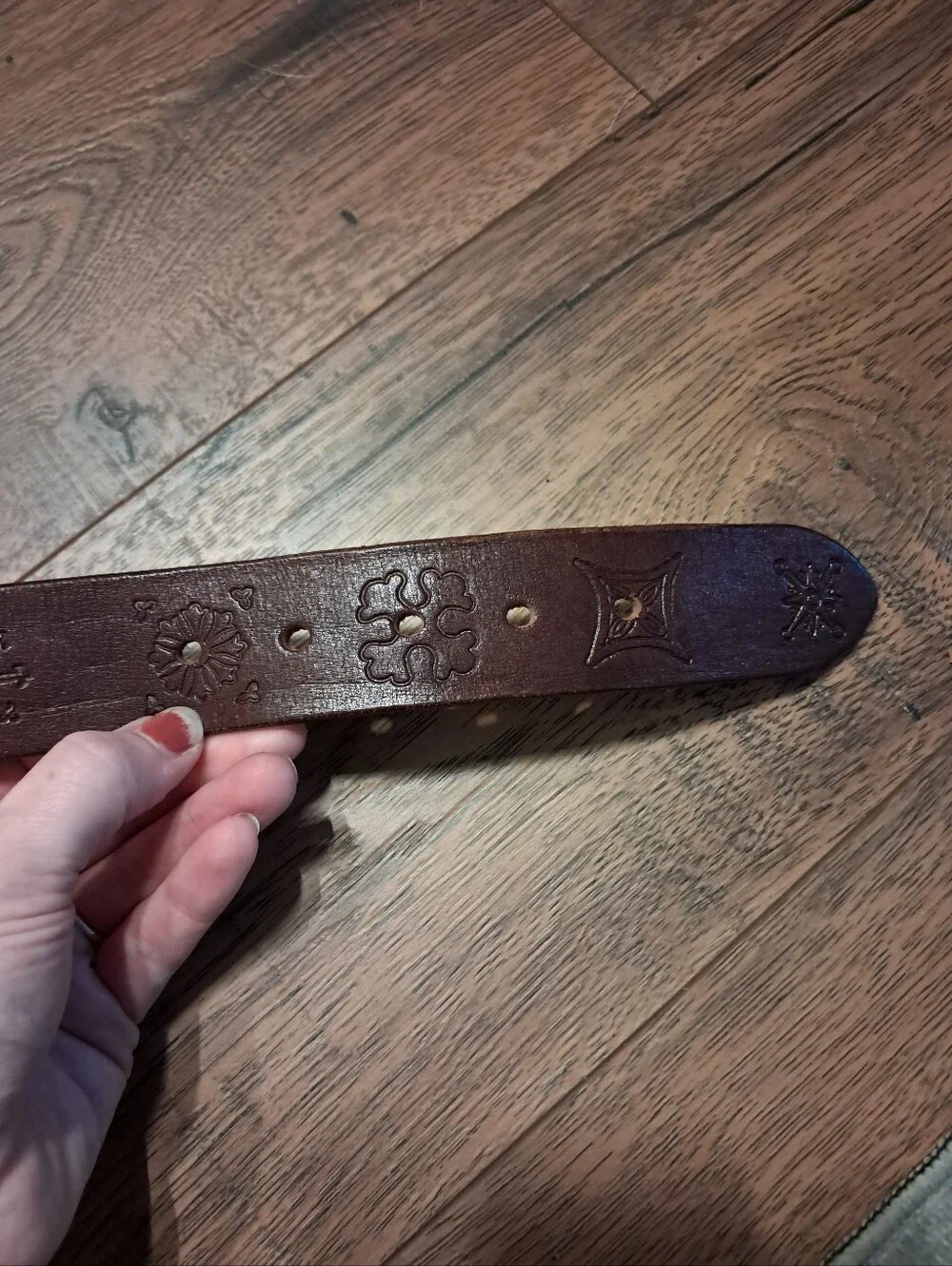 J. Crew Women's Brown Leather Belt with Brass Buckle